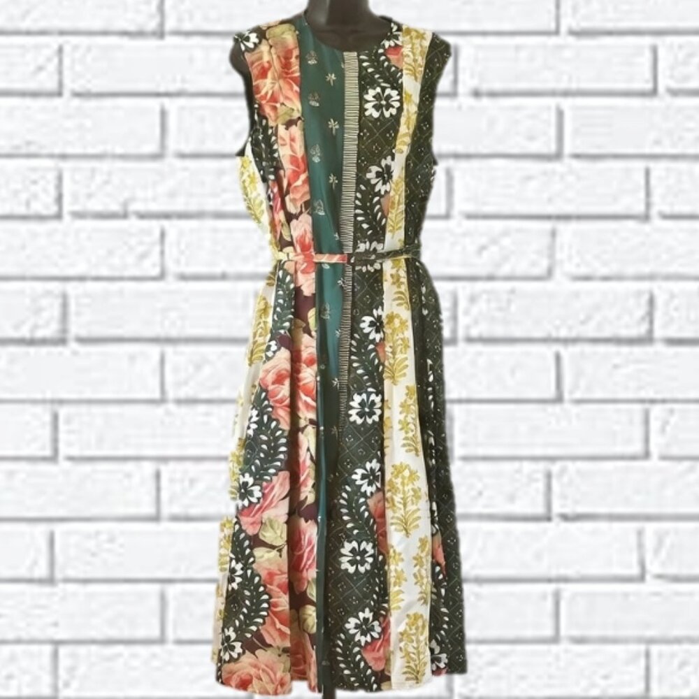 Oscar de la Renta | Long Silk Dress with Belt